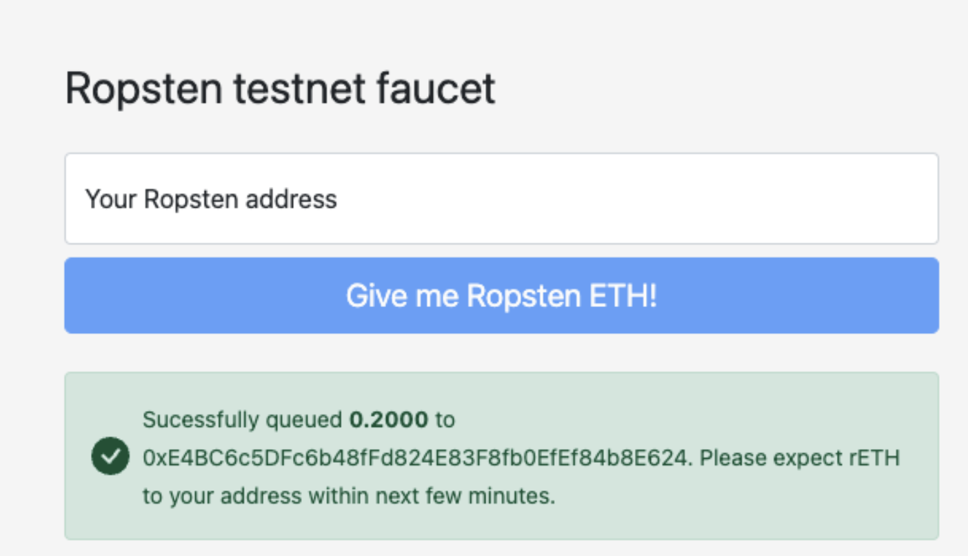 Faucets · Ethereum Development with Go