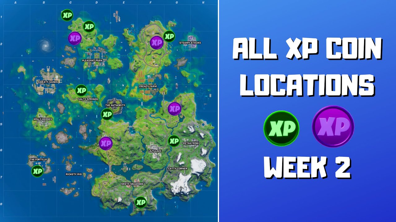 Where To Find All Fortnite Season 4 Week 2 XP Coins