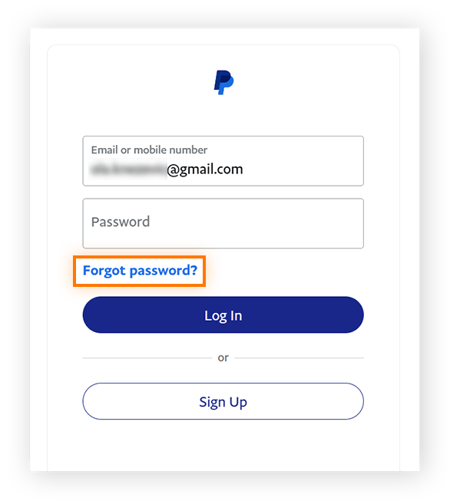 I forgot my password. How do I reset it? | PayPal CA