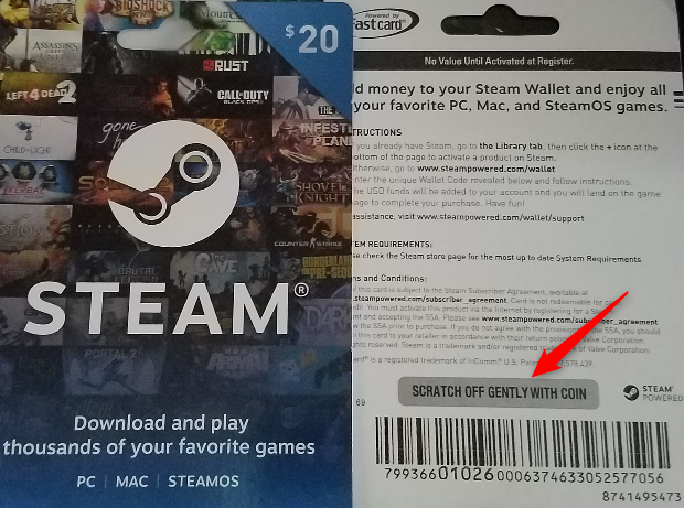 bitcoinlove.fun: Steam Gift Card Digital Code