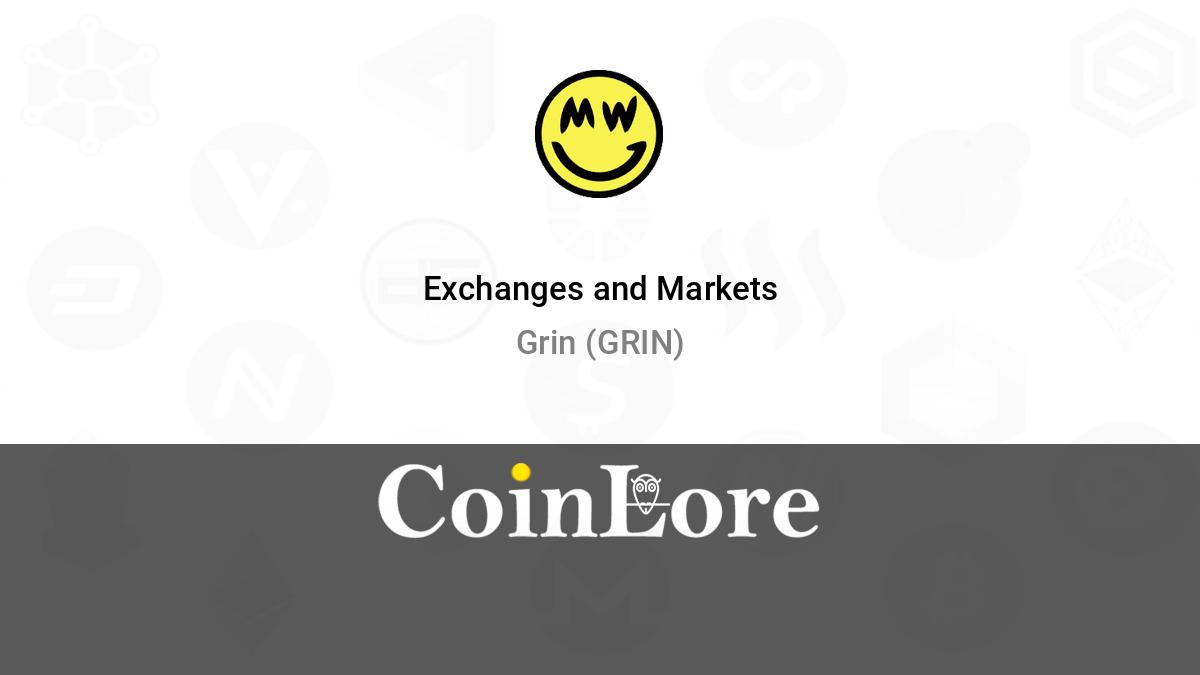 Grin price - GRIN to USD price chart & market cap | CoinBrain