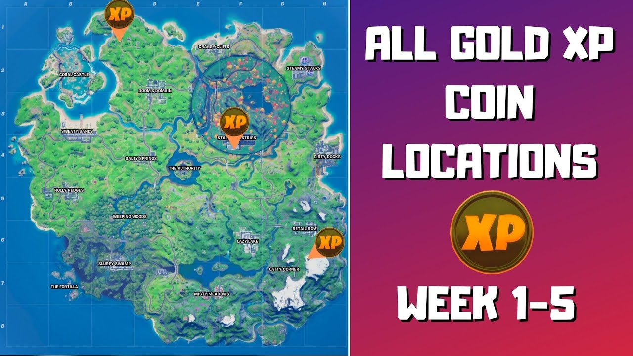 Fortnite Chapter 2 Season 4 Week 8 XP Coin Locations Guide