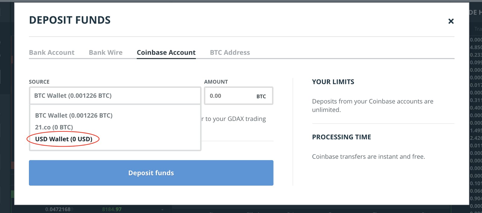 How to Deposit Money into Coinbase from a PC or Mobile Device