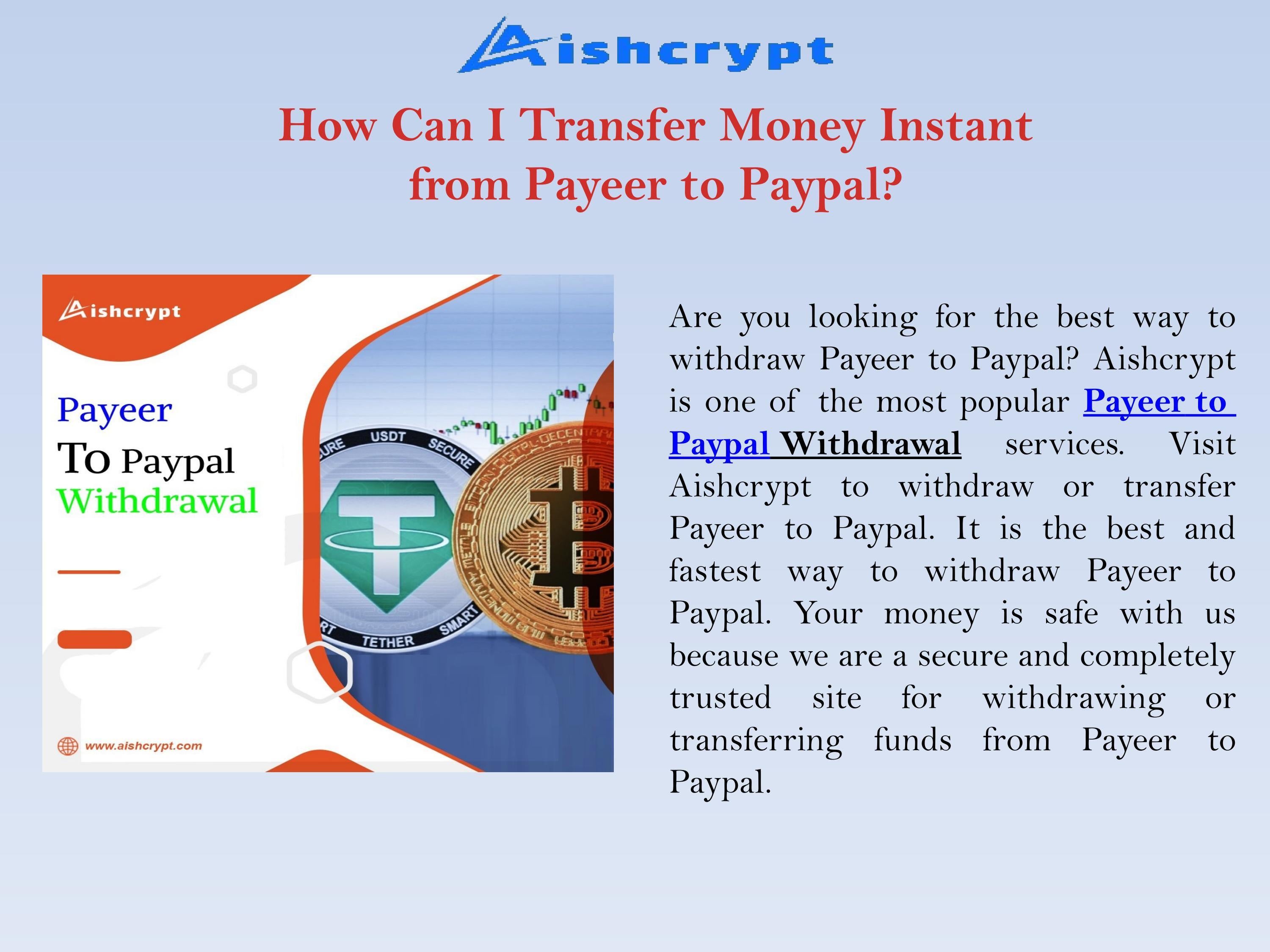 Currency Exchange: PayPal to Payeer Simple with swapforless