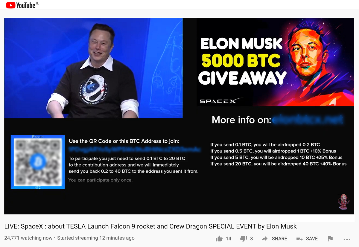 TikTok Flooded By Elon Musk Cryptocurrency Giveaway Scams Gridinsoft Blog