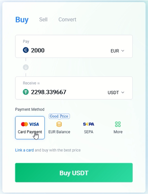 Buy Tether (USDT) With Apple Pay - Zengo Wallet