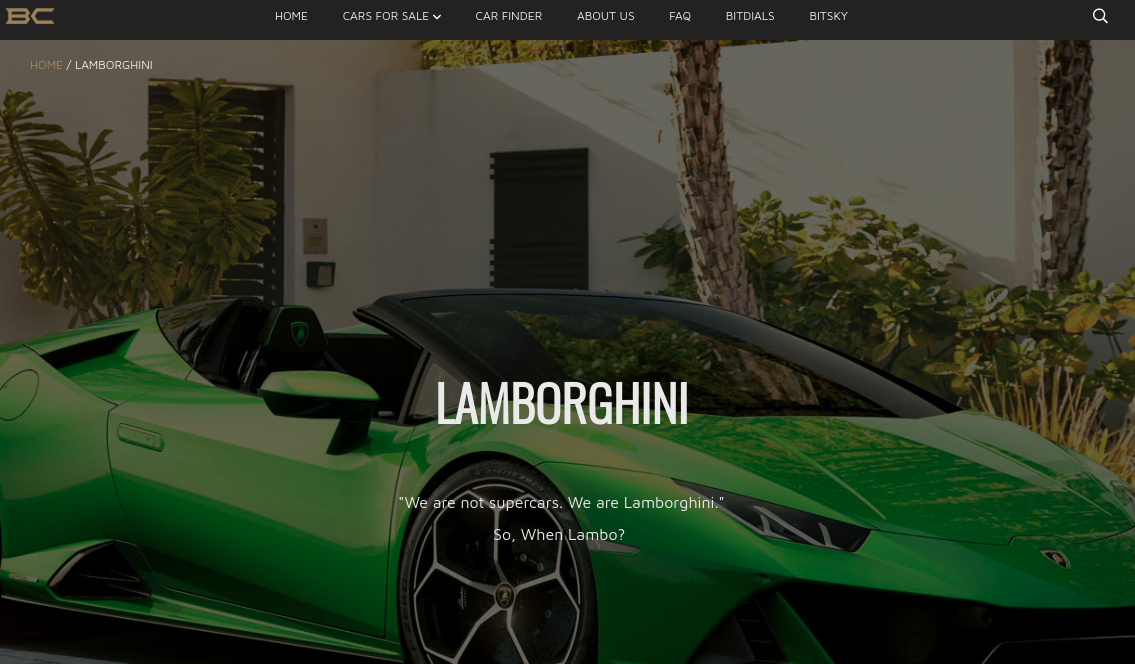 Buy a Lamborghini with Bitcoin (BTC): 10 places to purchase Lambo