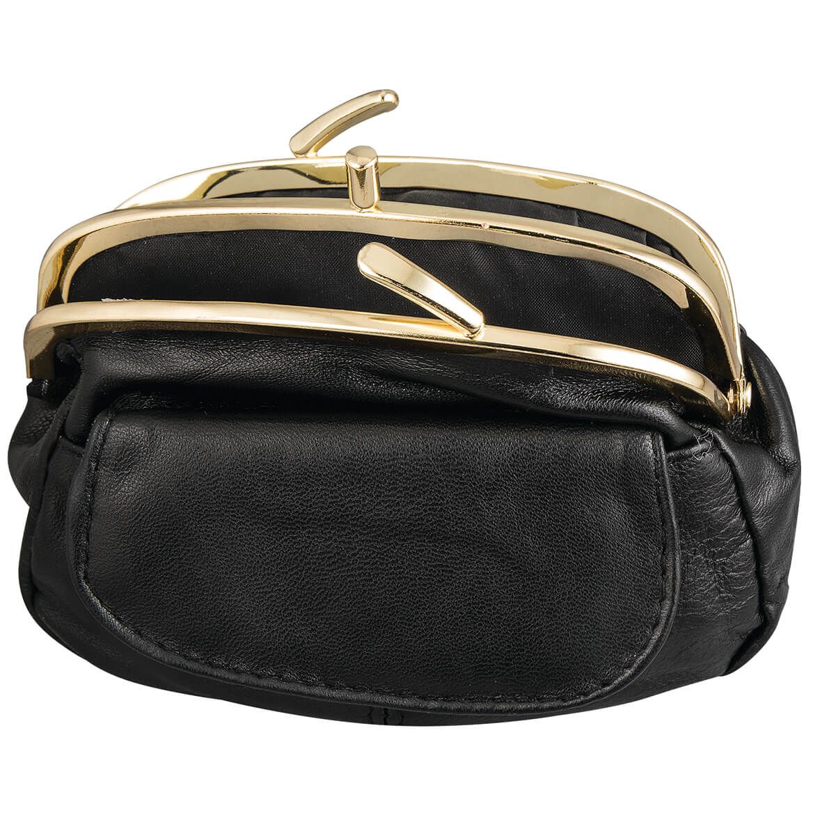 Dual Clasp Leather Coin Purse - Yahoo Shopping