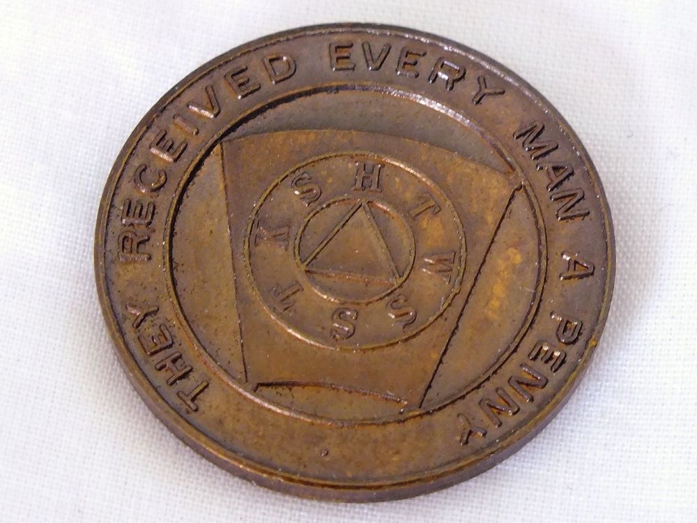 USA, Masonic Penny Token, Washington Chapter, Chicago