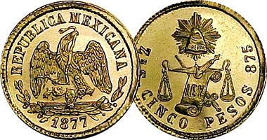 20 Pesos Mexico Gold coin BU oz