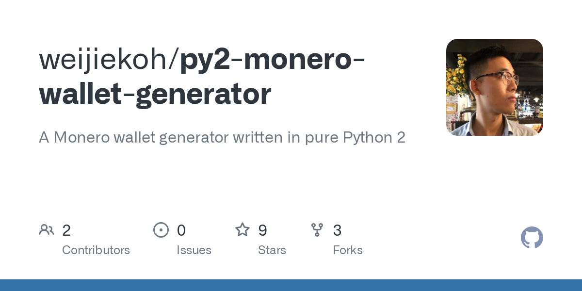 Monero wallet generator