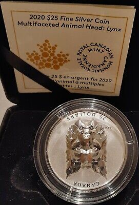 $25 FINE SILVER COIN MULTIFACETED ANIMAL HEAD: WOLF - West Edmonton Coin & Stamp