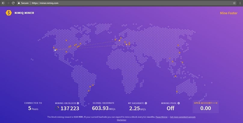 Mining calculator Nimiq (NIM) - bitcoinlove.fun