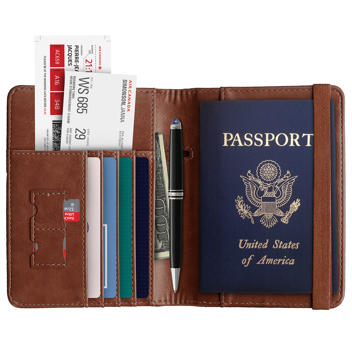 Passport Wallet | Dark Brown Leather Passport Holder | Bennett Winch