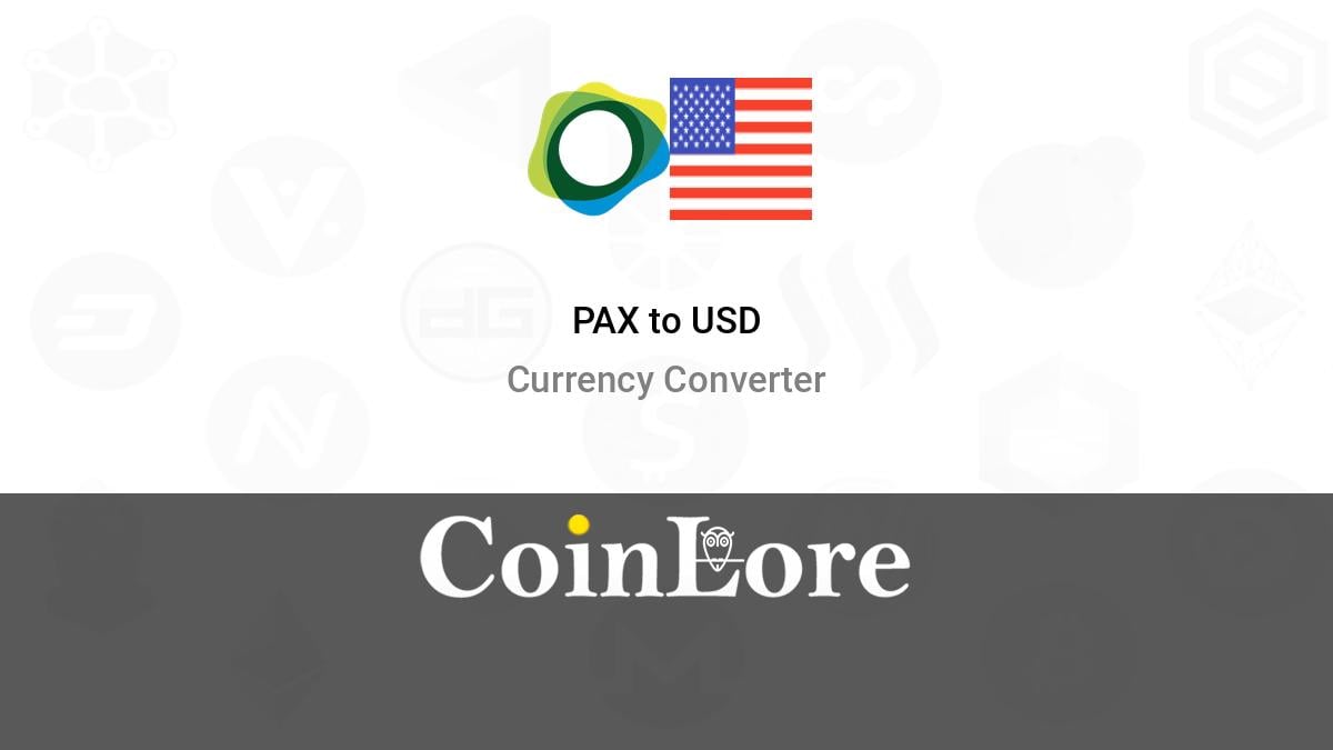 Pax Dollar price today, USDP to USD live price, marketcap and chart | CoinMarketCap