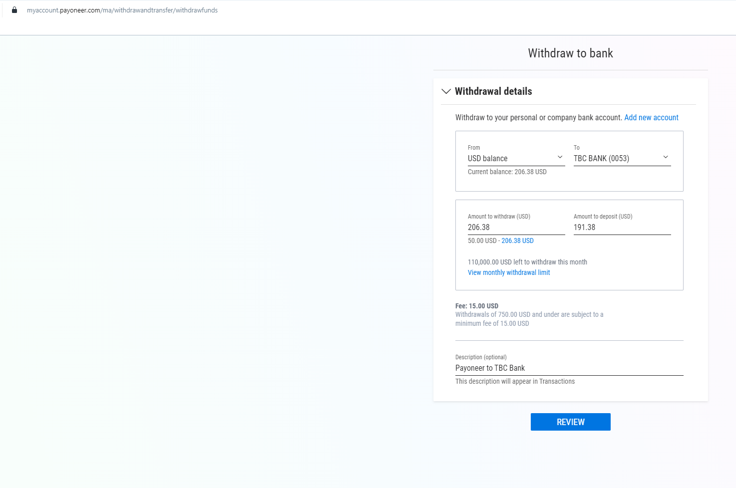 Payoneer Fees Calculator for Businesses