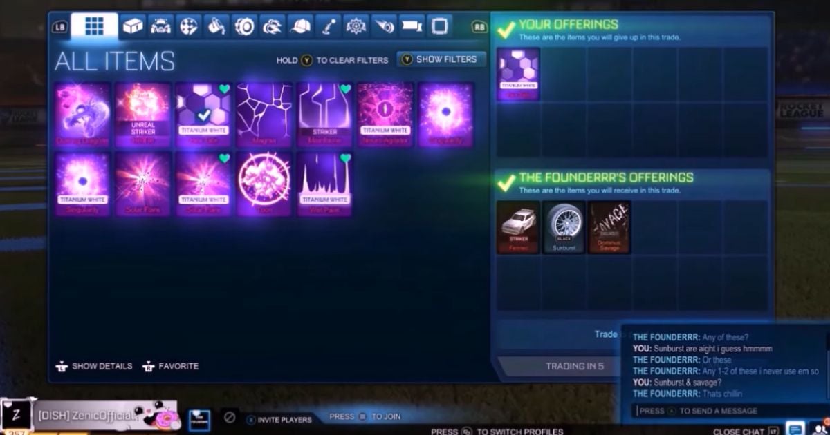 Rocket League Price List | Rocket League Items Trading Prices In Credits (Keys) For All Items