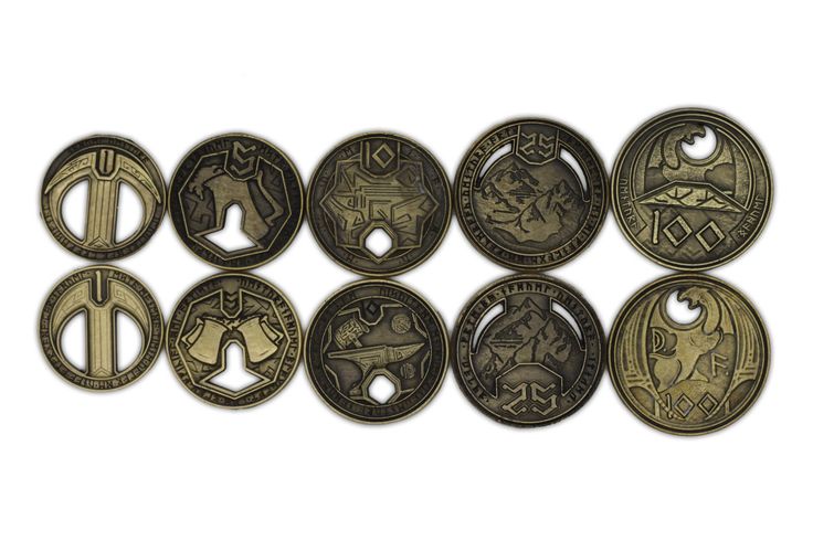 Metal Fantasy RPG Coins, TrueBlack FORGE