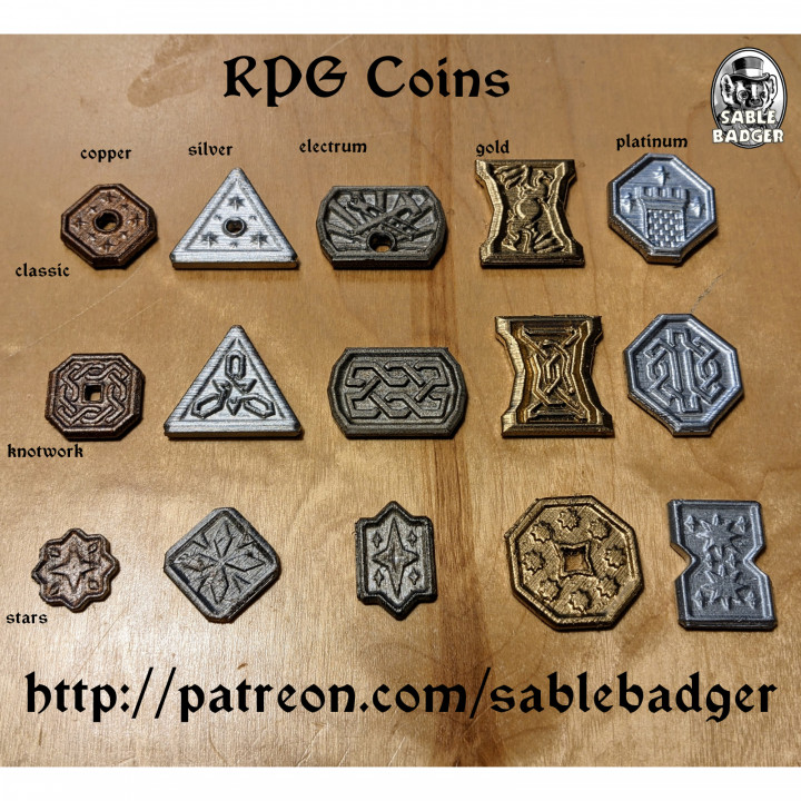 The SuperSack (65 pieces) — Metal Fantasy RPG Coins, TrueBlack FORGE