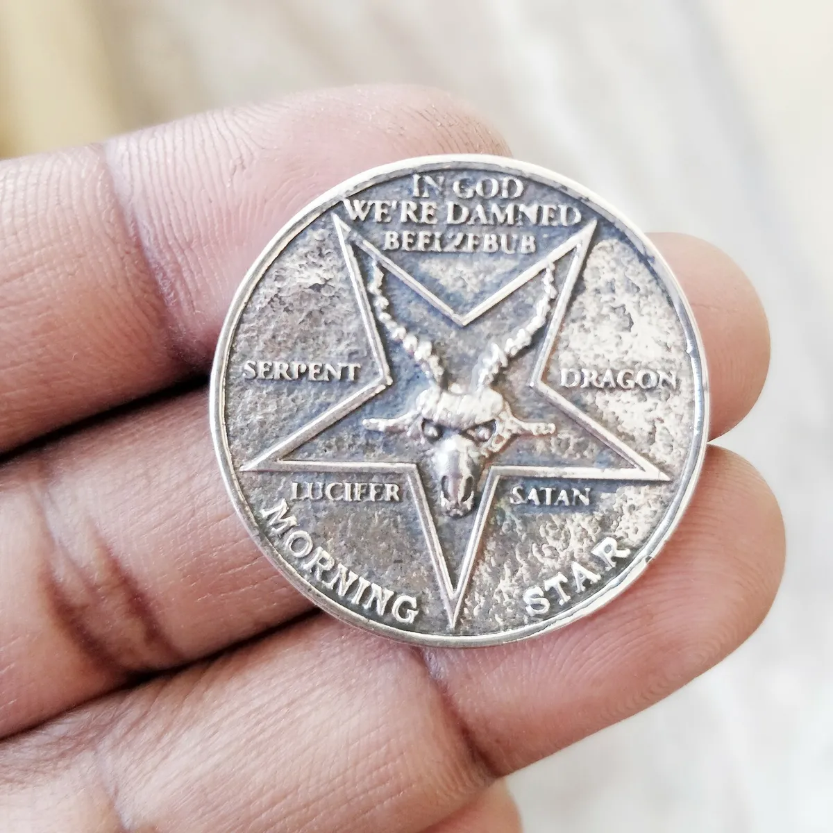 Satanic Lucifer Morning Star Coin Pentecostal Badge Palestine | Ubuy