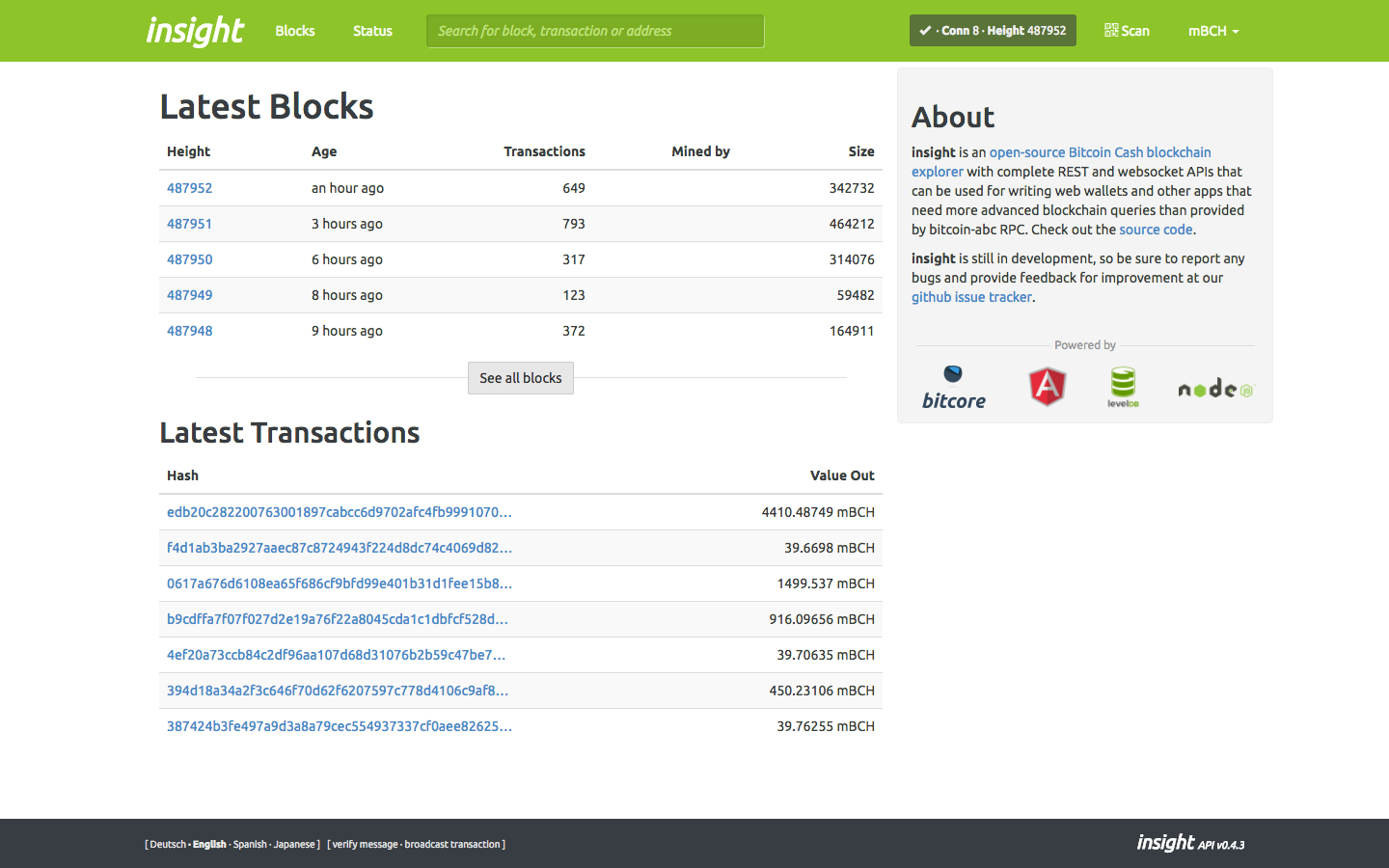 bitcoinlove.fun: smart Bitcoin block explorer