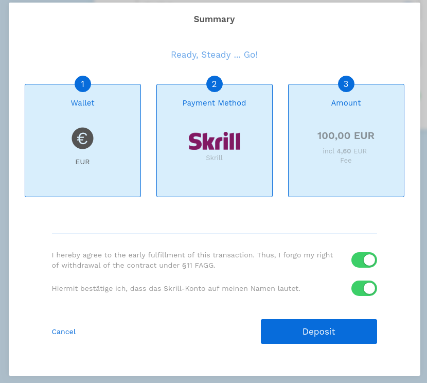 Instantly buy crypto­­currency from a trusted e-wallet | Skrill