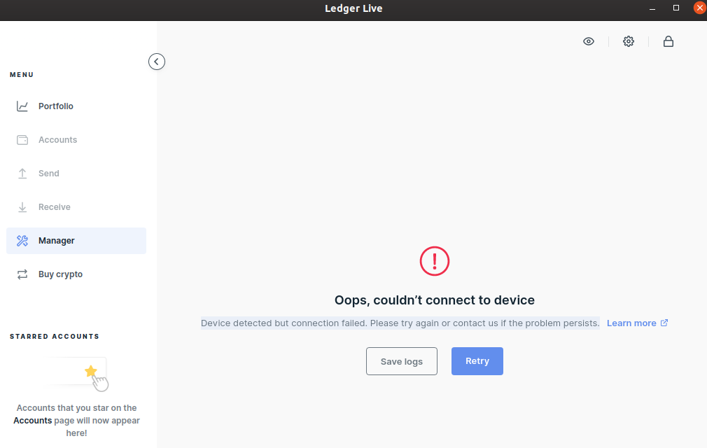 Can't connect to my ledger - Third-party Applications - Manjaro Linux Forum