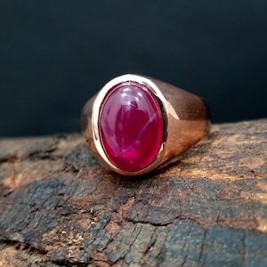 18ky gold star ruby ring — Grinstein Jewelry & Design