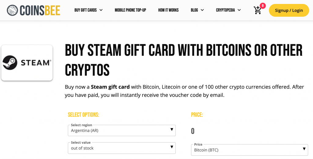 Buy Bitcoin with Steam Wallet Gift Card