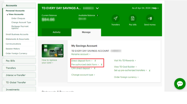 3rd Party Verification of Deposits Request for TD Bank Customers
