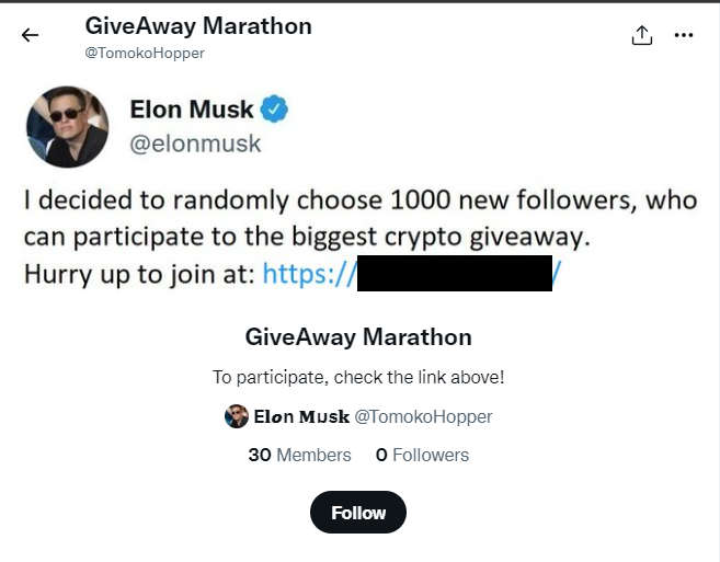 Elon Musk “Freedom Giveaway” Crypto Scam Spread on Twitter | Trend Micro News