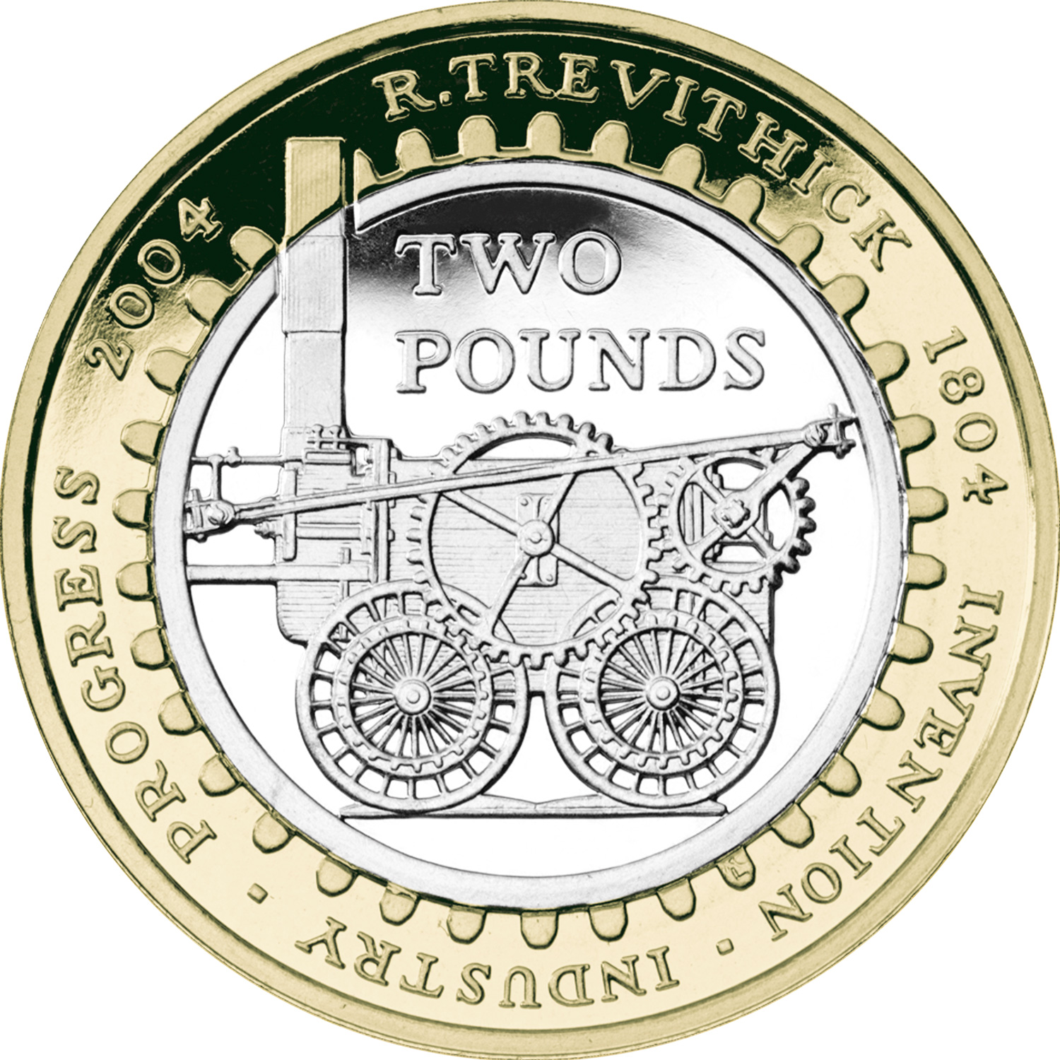 UK £2 Coin - Invention, Industry & Progress, Louis Stevenson Rocket £ - PicClick UK