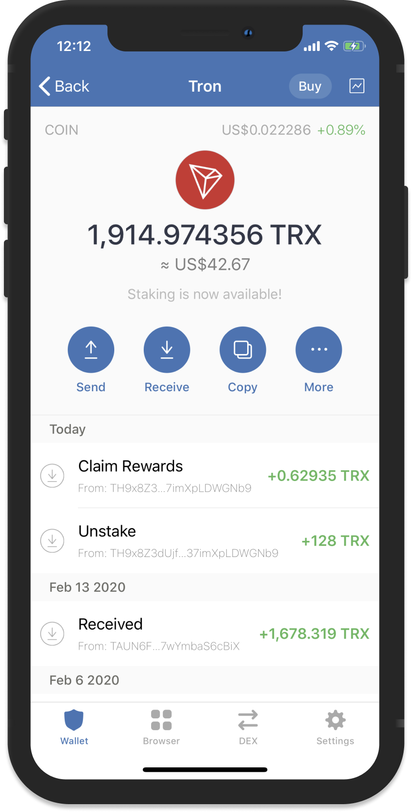 TRON (TRX) Crypto Coin Live USD Price, MarketCap and Charts - OOKS Explorer