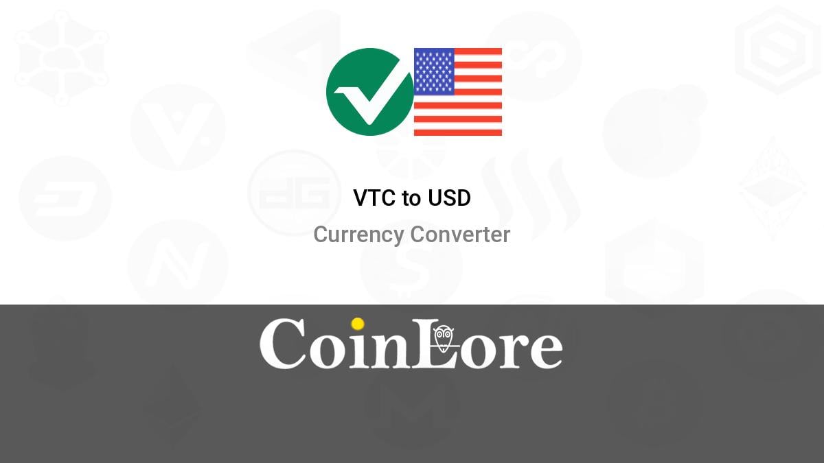 Convert 1 VTC to USD (1 Vertcoin to United States Dollar)