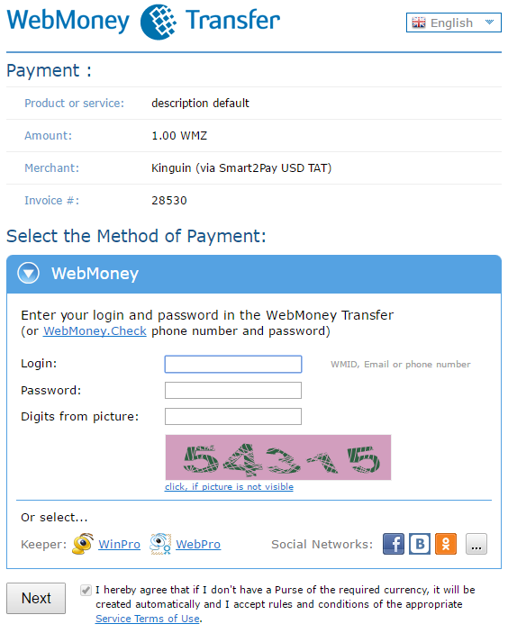 WebMoney Transfer Test Data – Nuvei Documentation