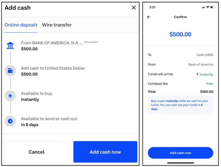 How fast is Coinbase's wire transfer? - Blind