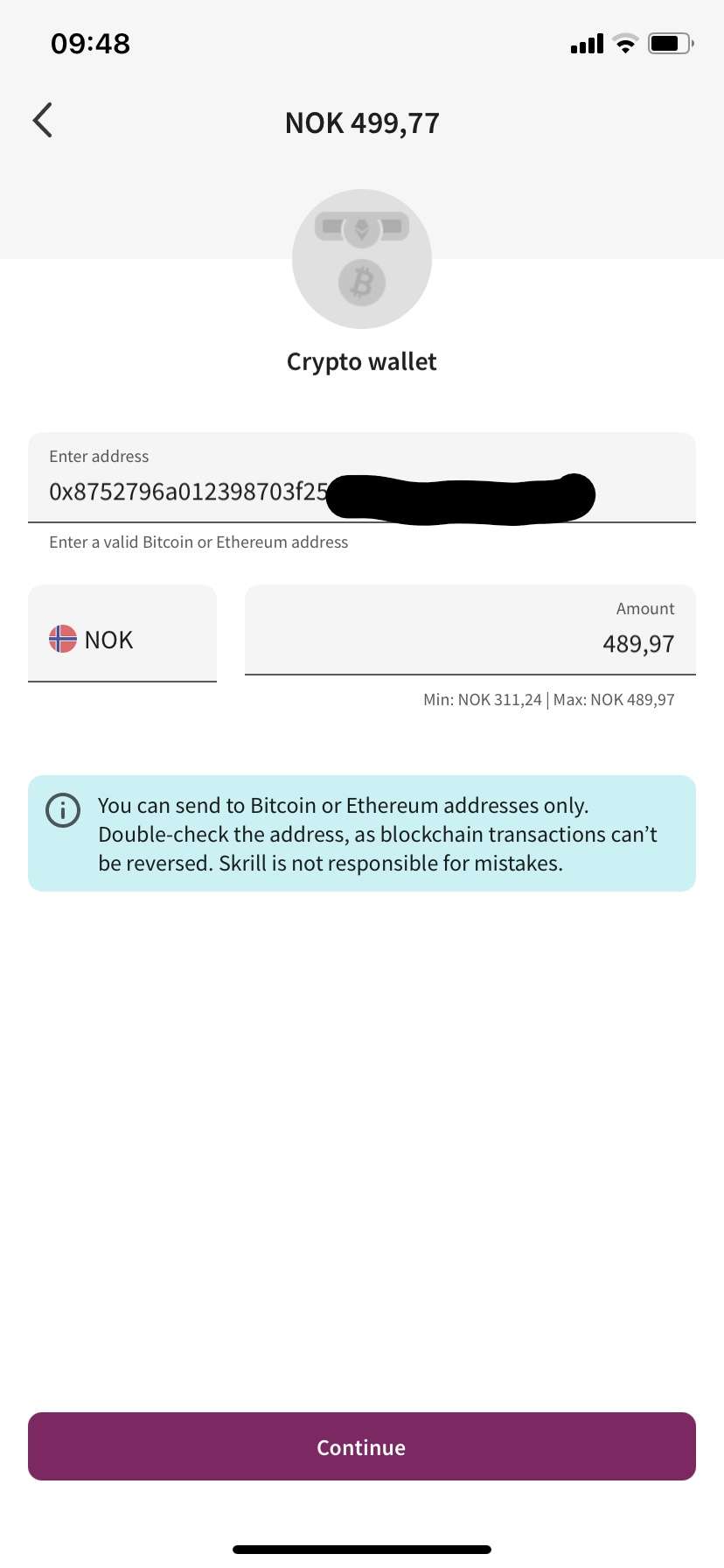 Instantly buy crypto­­currency from a trusted e-wallet | Skrill