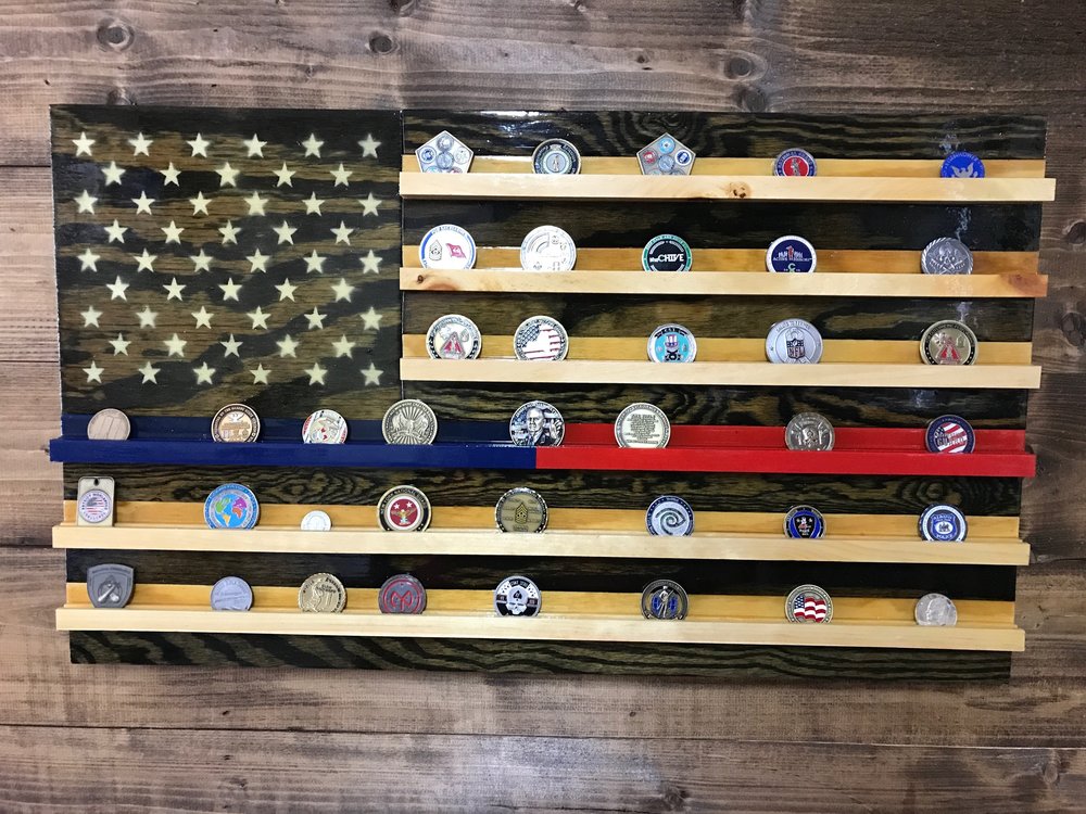 Handmade American Rustic Wooden Flags -Veteran Made Woodworks