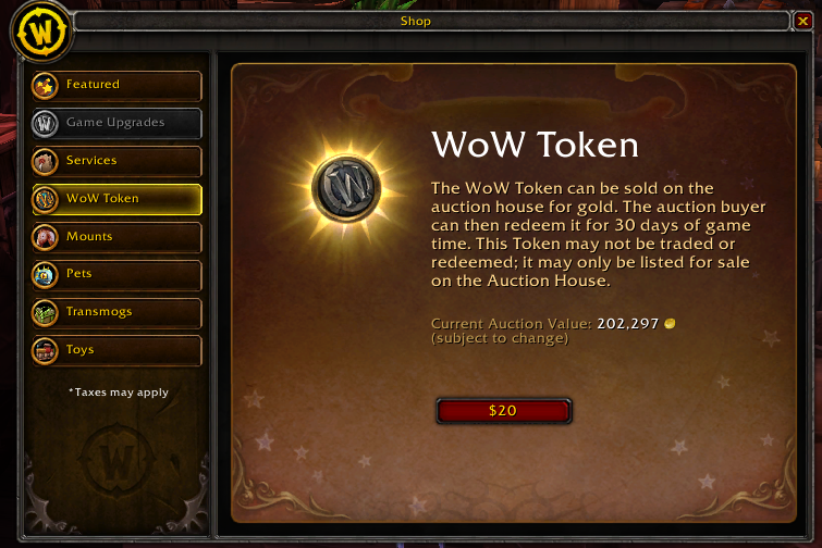 Hot Take Alert: The WoW Token Is Fine, Probably – Kaylriene