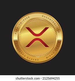 Xrp Gold Coin Xrp Symbol Gold Stock Vector (Royalty Free) | Shutterstock