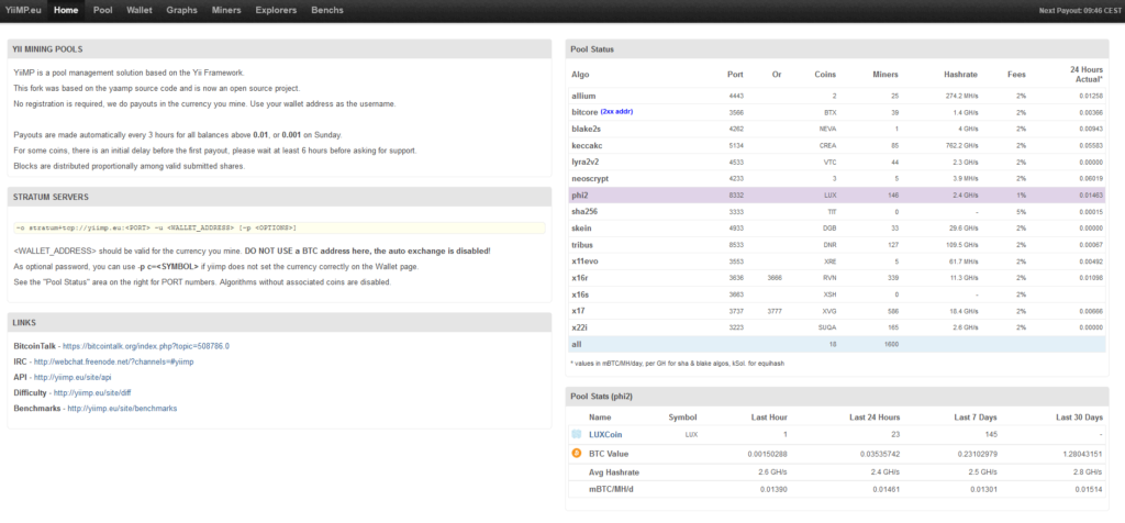 YiiMP mining pool explained - How to mine and list of Yii Mining Pools