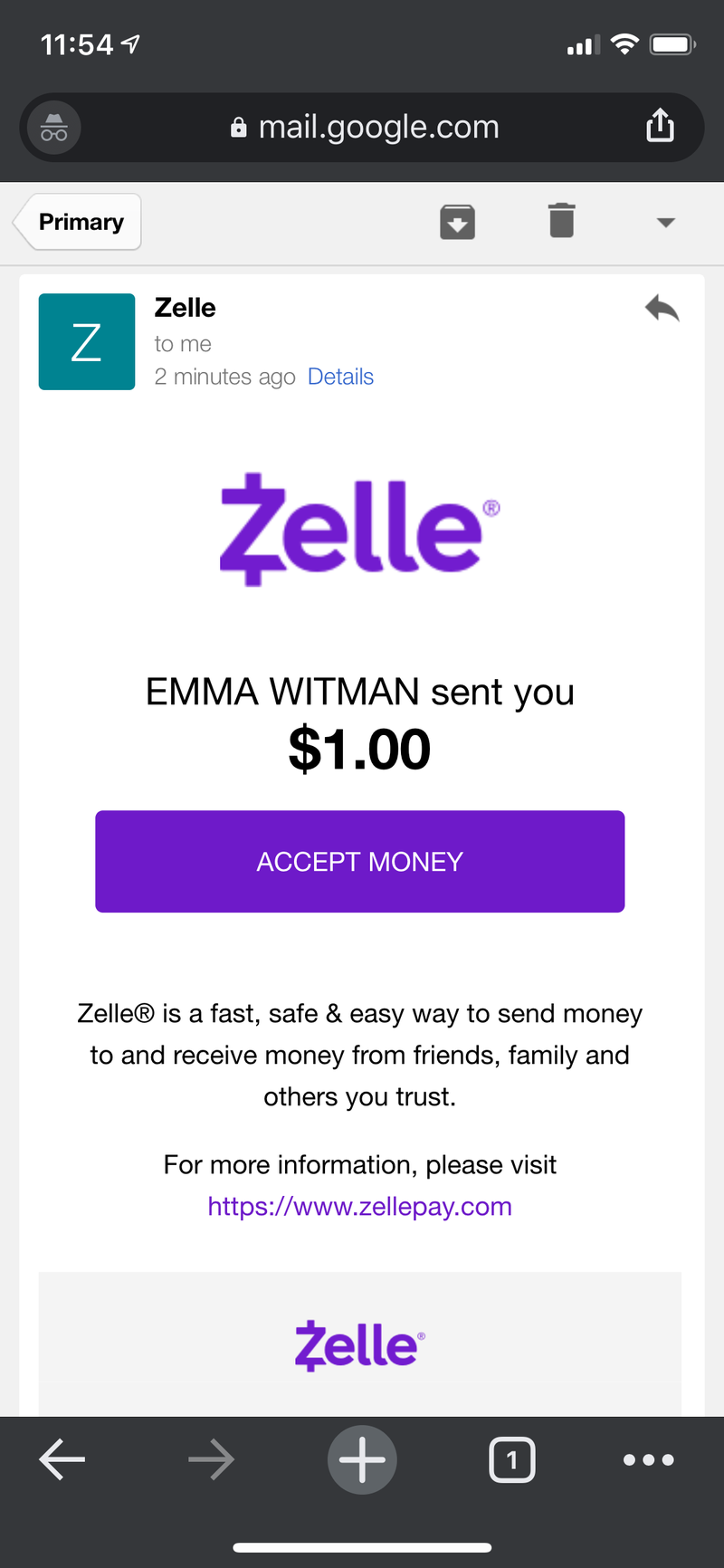 How do I enroll to receive money with Zelle?